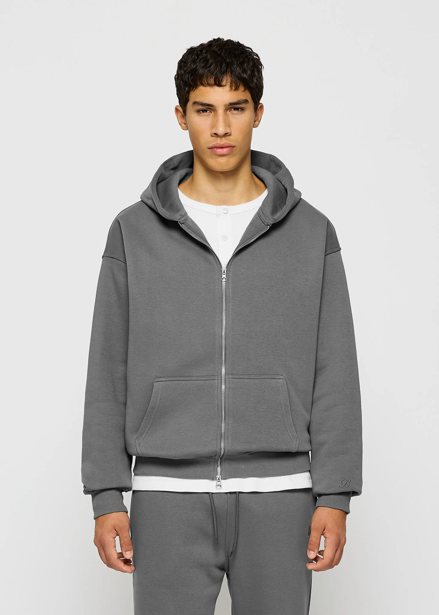 Basic Zip Hoodie - Image 4