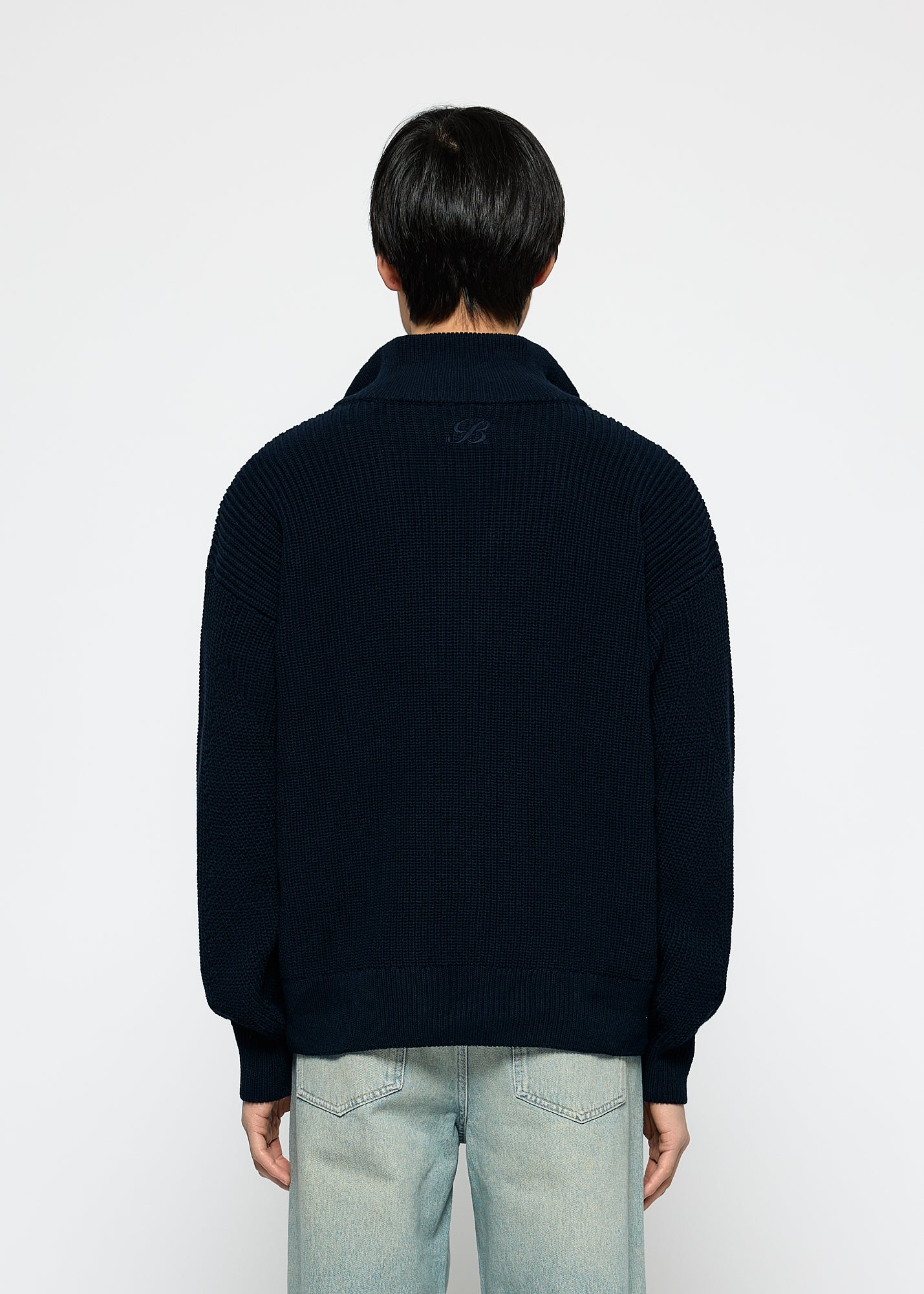 Chunky Knit Half-Zip Sweater - Image 4