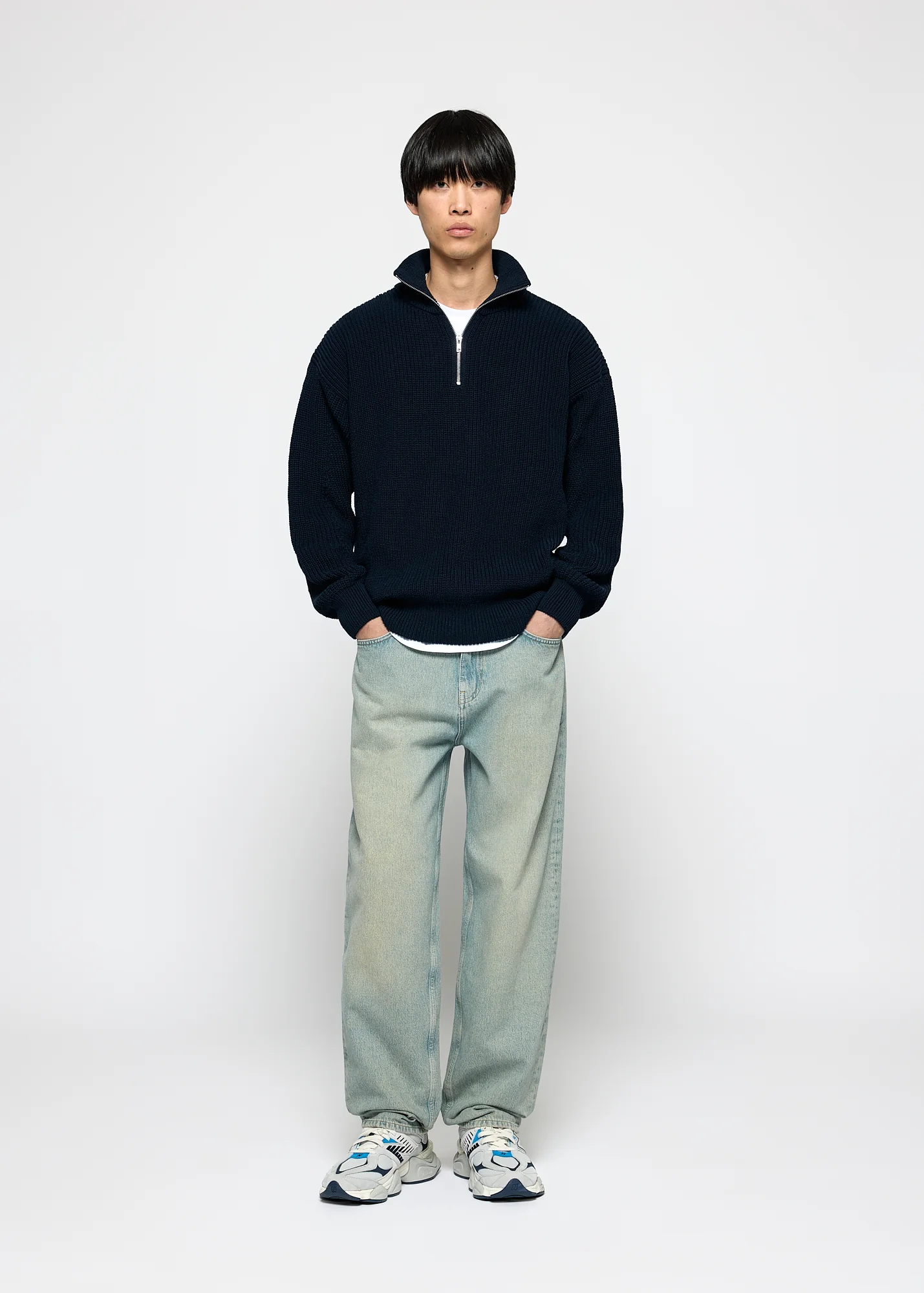 Chunky Knit Half-Zip Sweater - Image 5