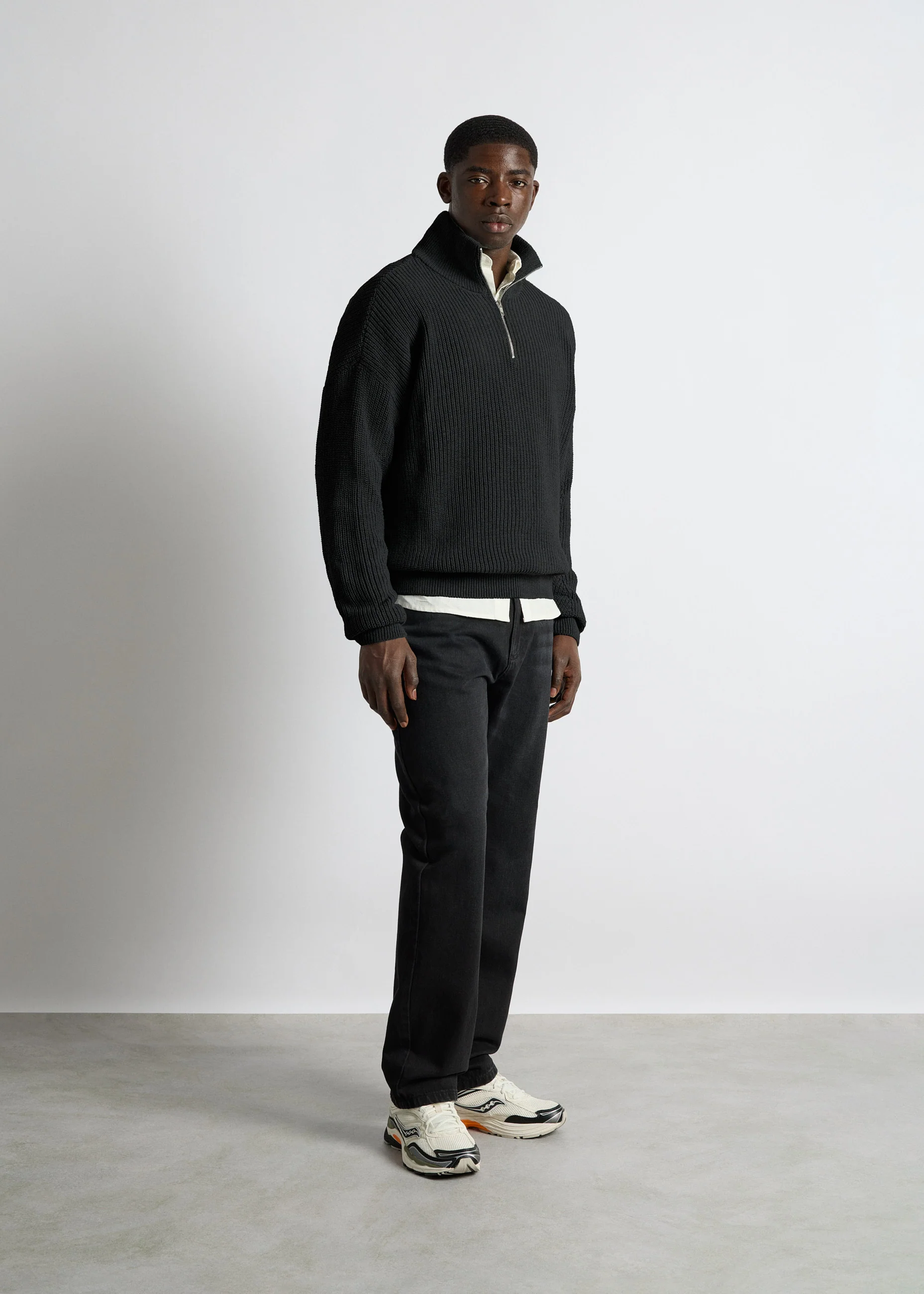 Chunky Knit Half-Zip Sweater - Image 4