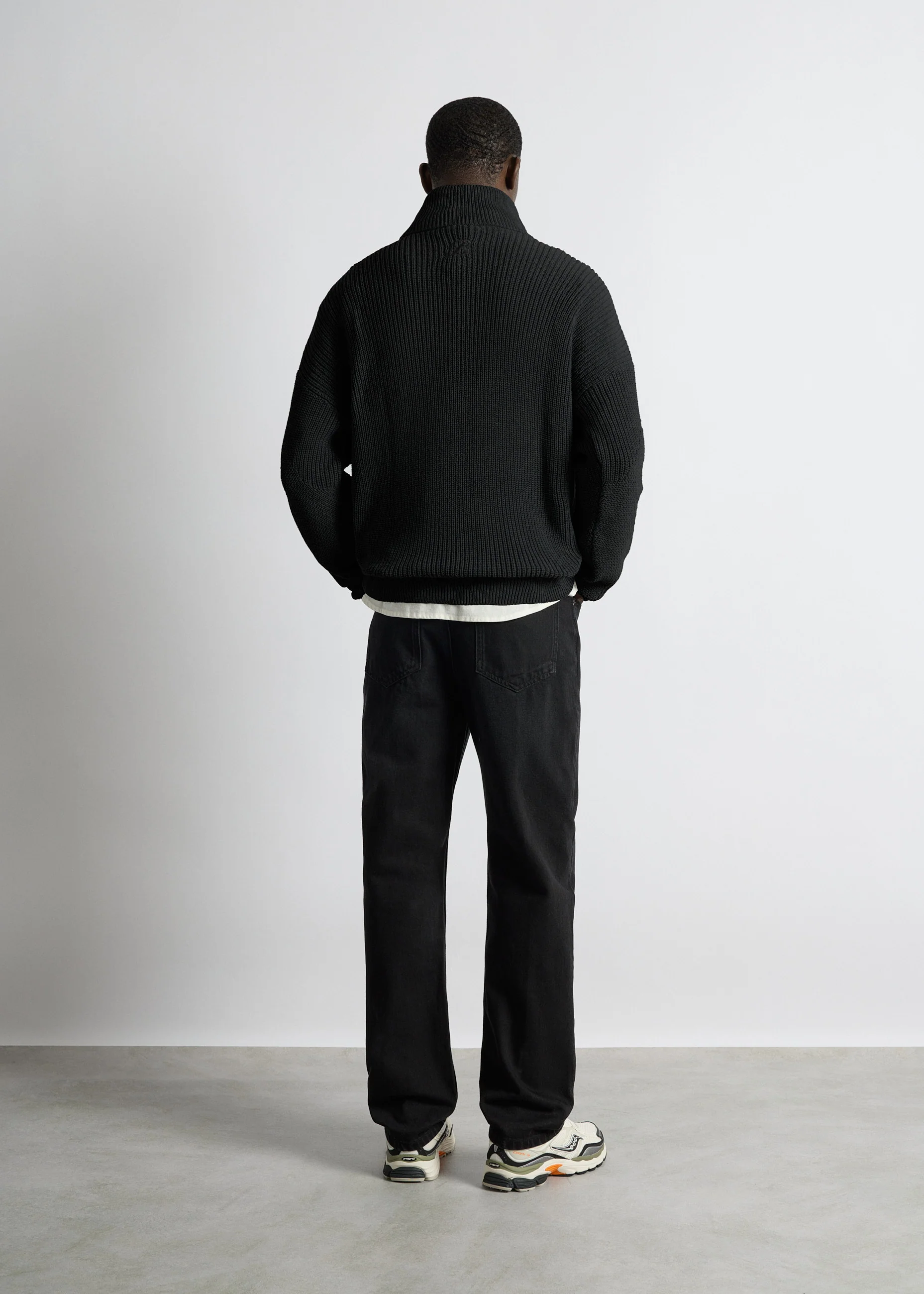 Chunky Knit Half-Zip Sweater - Image 5