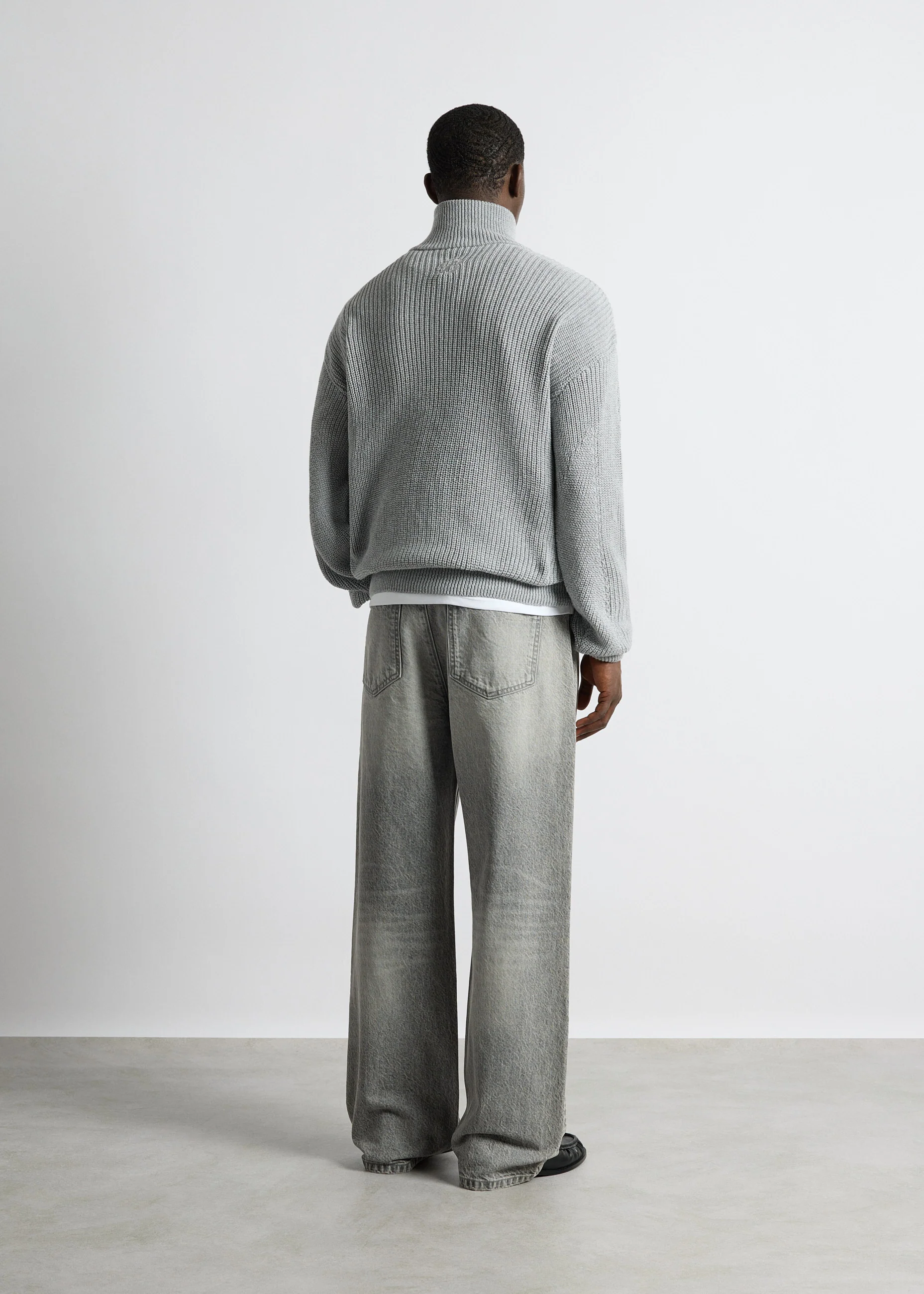 Chunky Knit Zip Jacket - Image 5