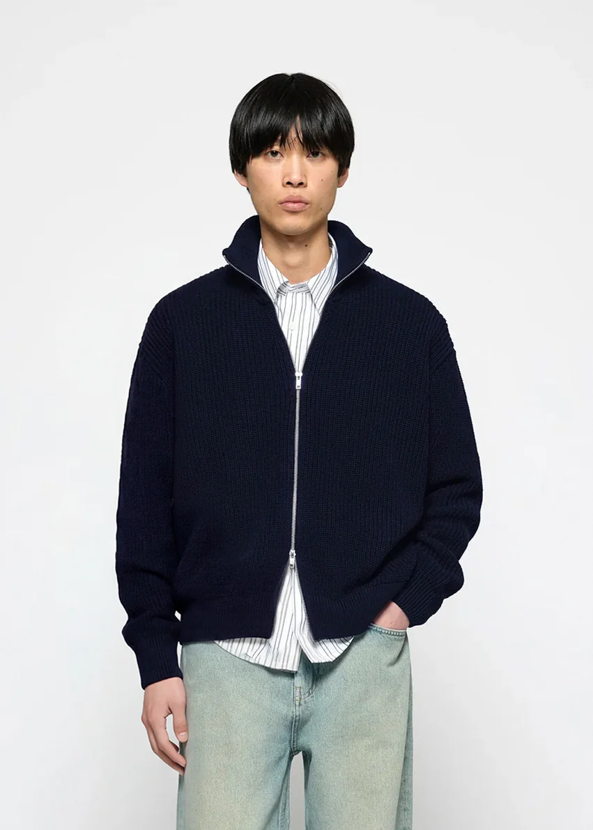 Chunky Knit Zip Jacket - Image 4