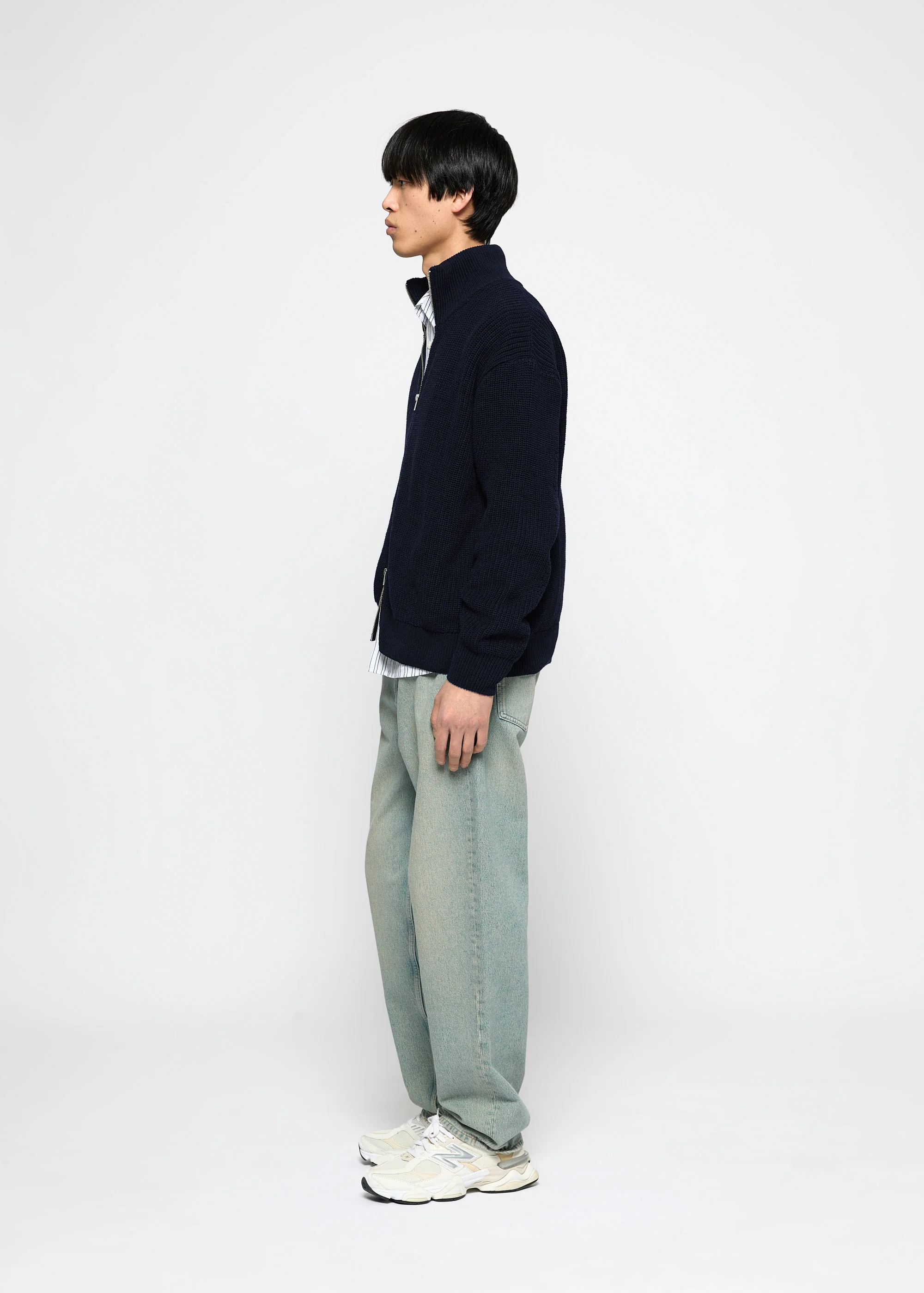 Chunky Knit Zip Jacket - Image 6