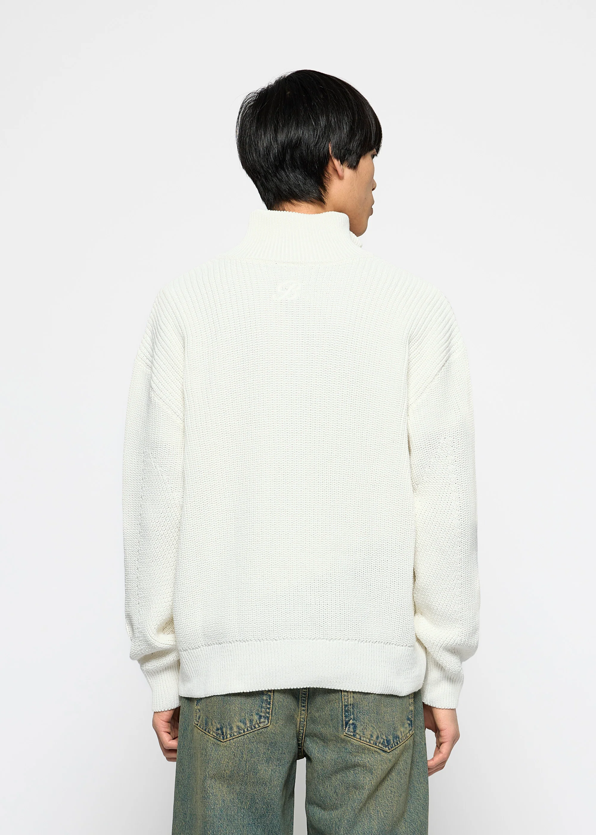 Chunky Knit Zip Jacket - Image 4