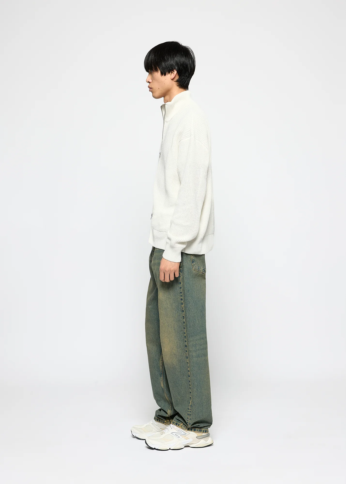 Chunky Knit Zip Jacket - Image 6