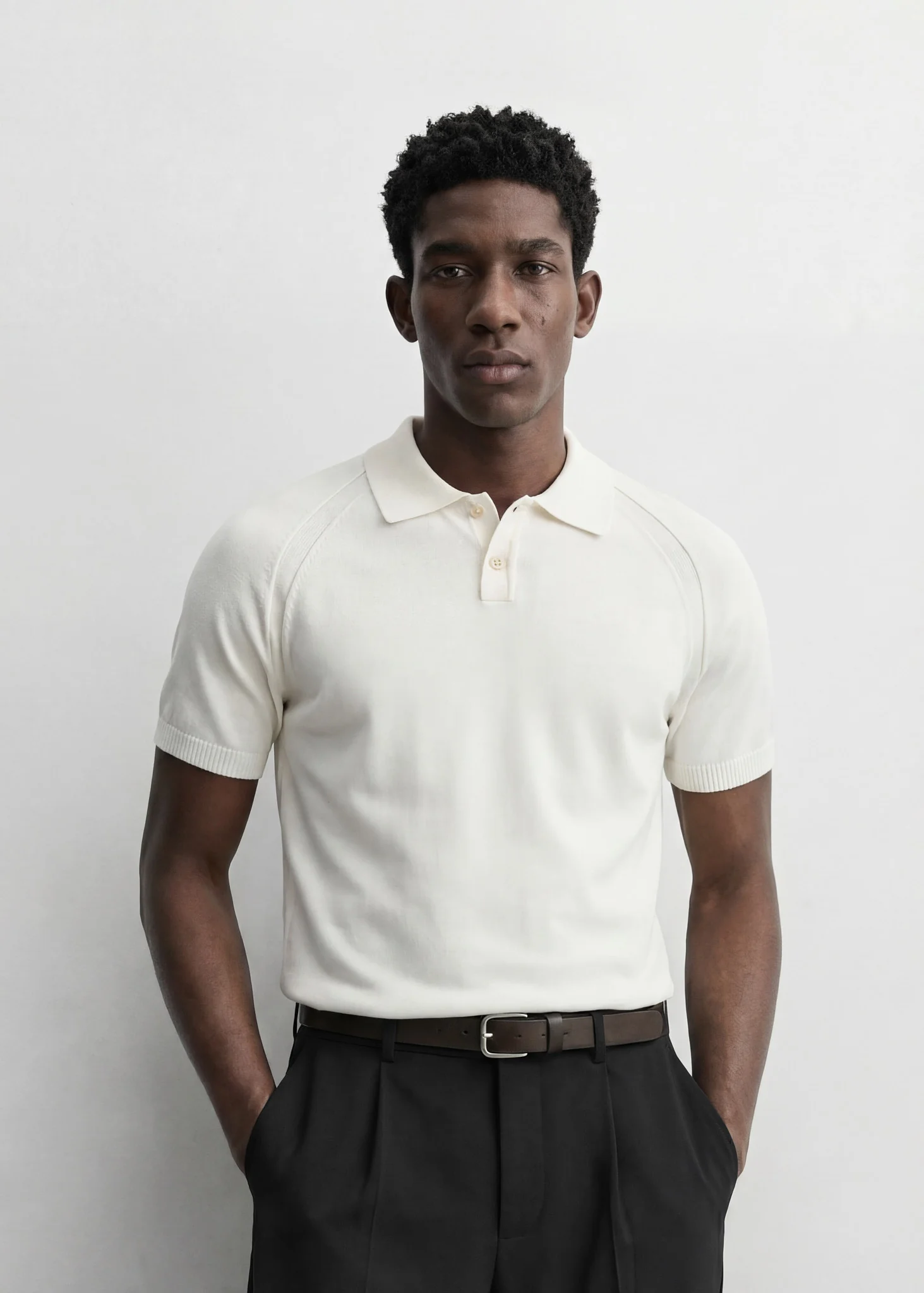 Fine Knit Polo T-Shirt - Image 4