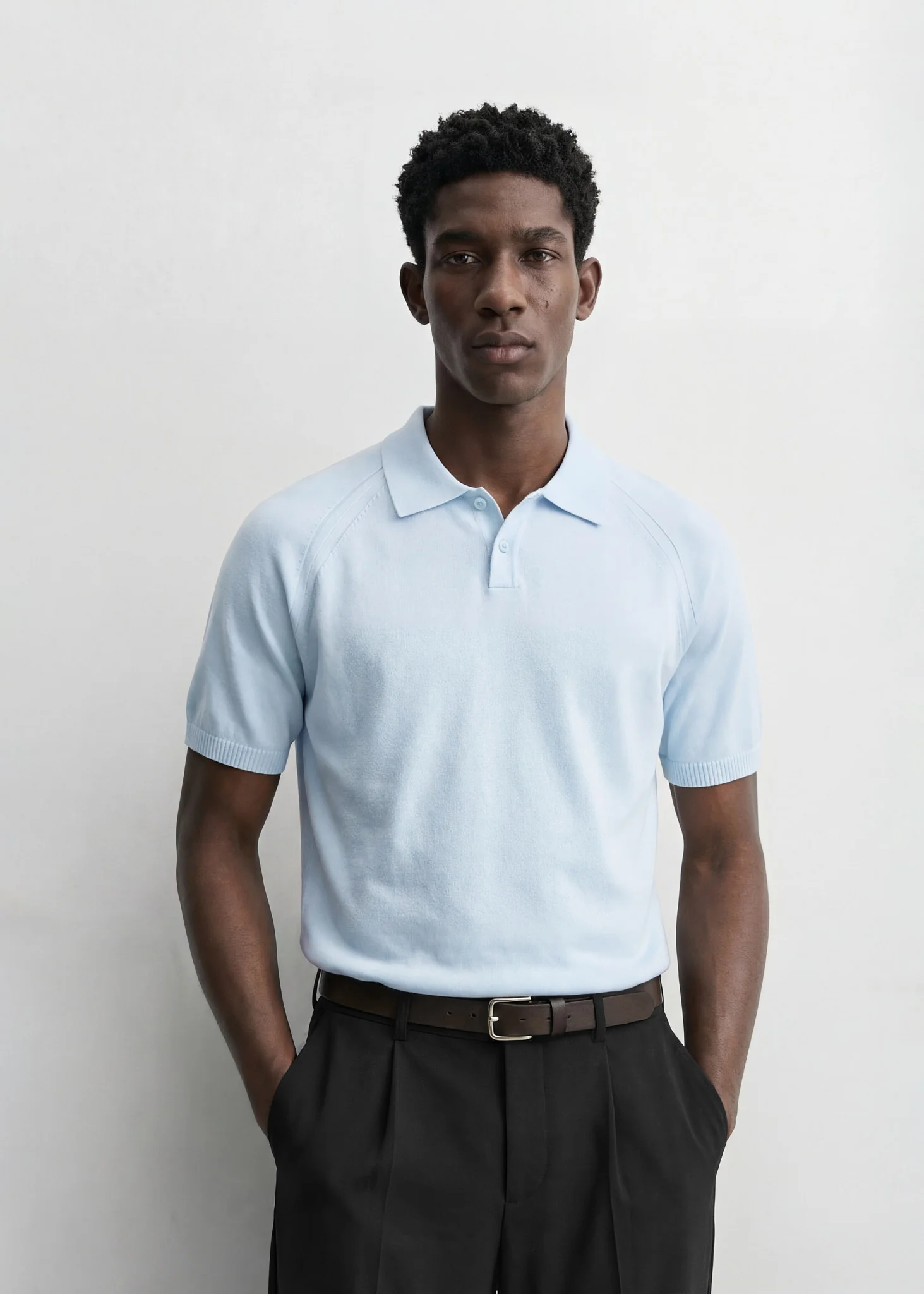 Fine Knit Polo T-Shirt - Image 4