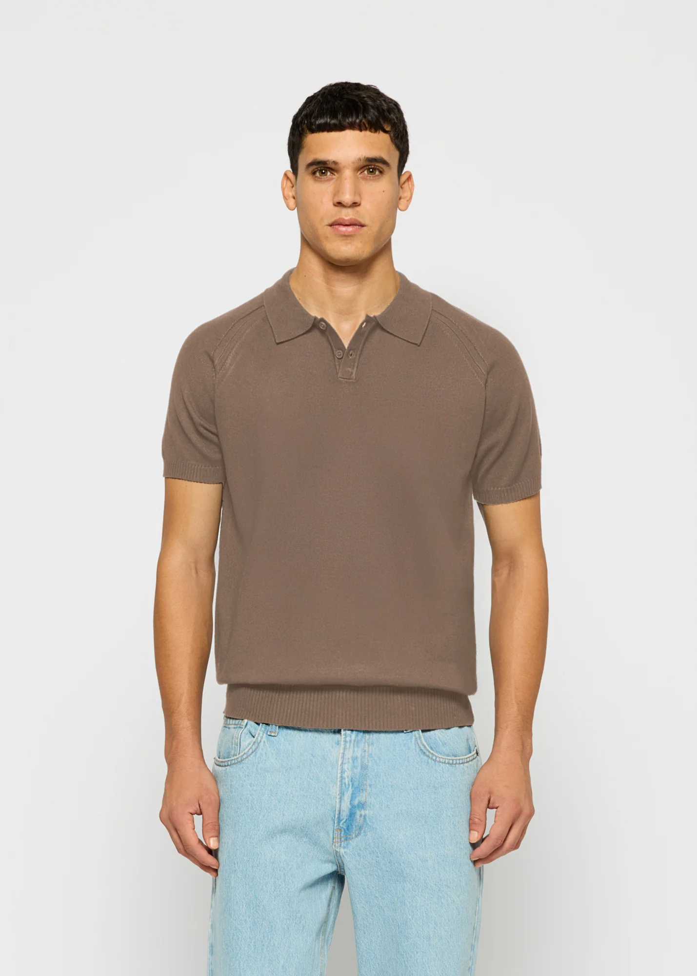 Fine Knit Polo T-Shirt - Image 4