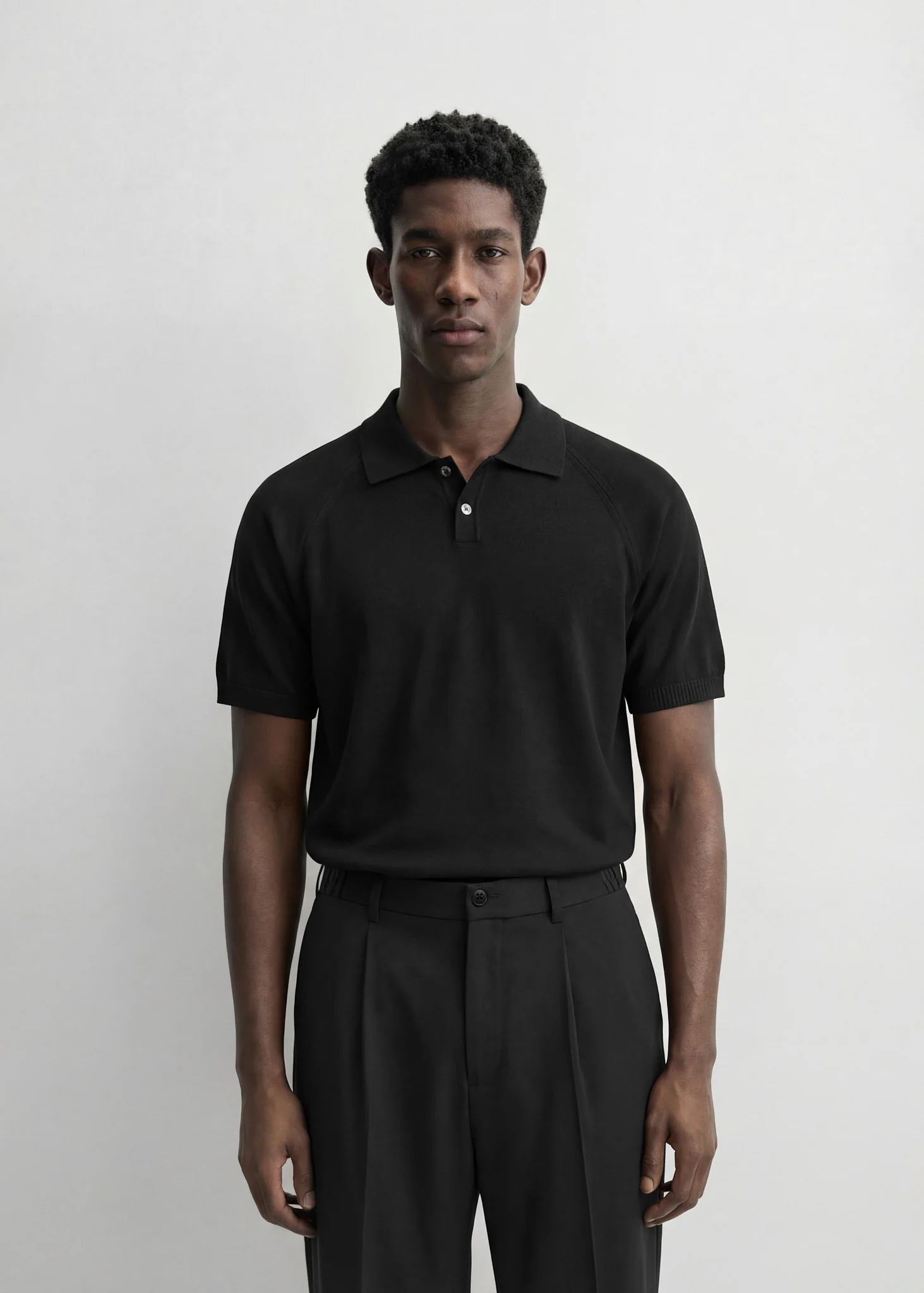 Fine Knit Polo T-Shirt - Image 4