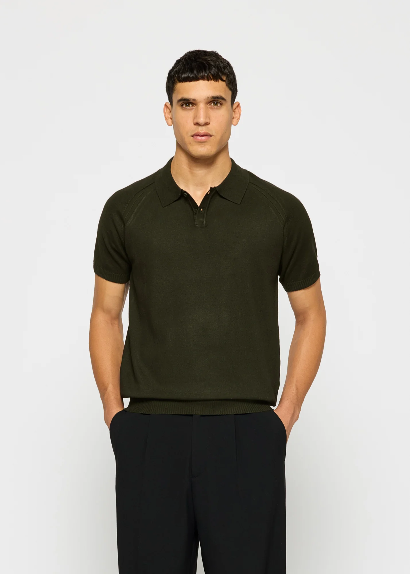 Fine Knit Polo T-Shirt - Image 4