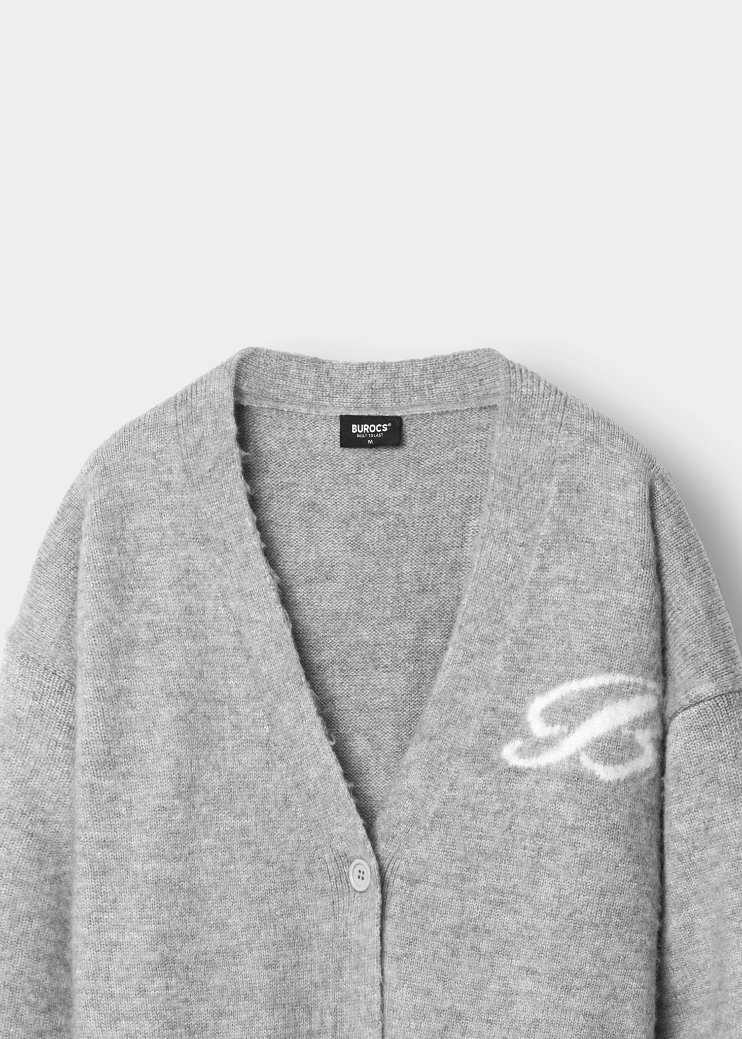 Fuzzy V-Neck Jacquard Cardigan - Image 3