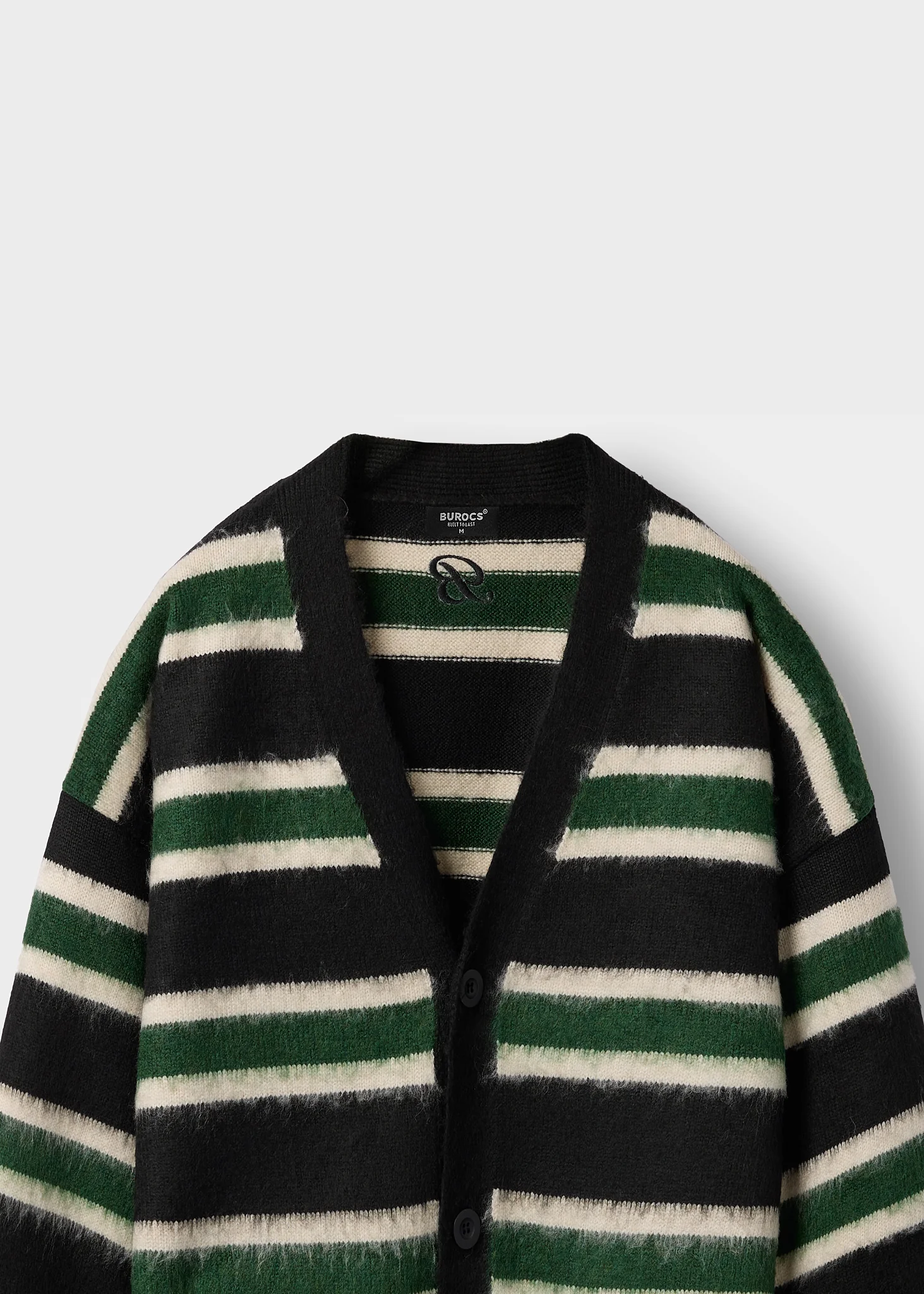 Fuzzy V-Neck Knit Cardigan - Image 3