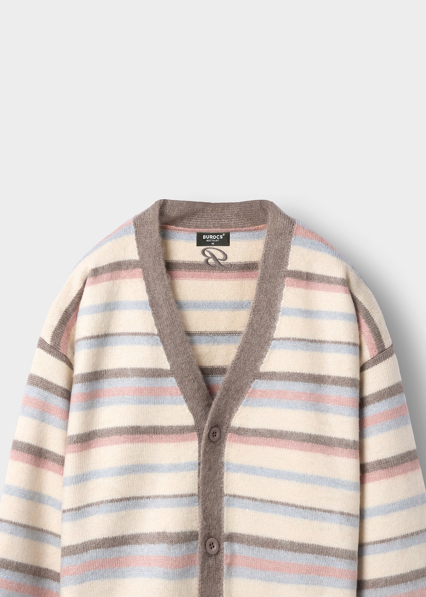 Fuzzy V-Neck Knit Cardigan - Image 3
