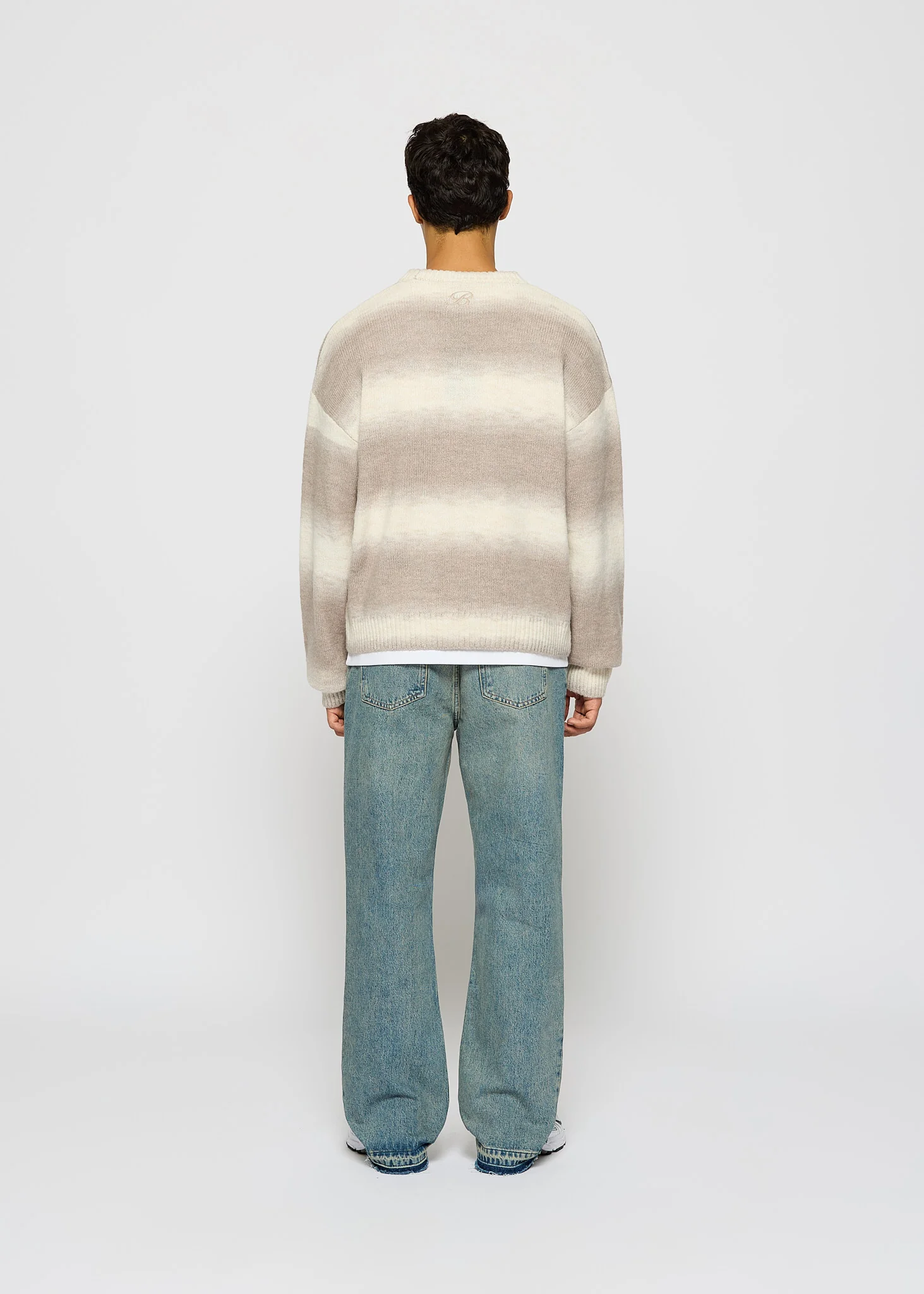 Knit Gradient Crewneck Sweater - Image 6