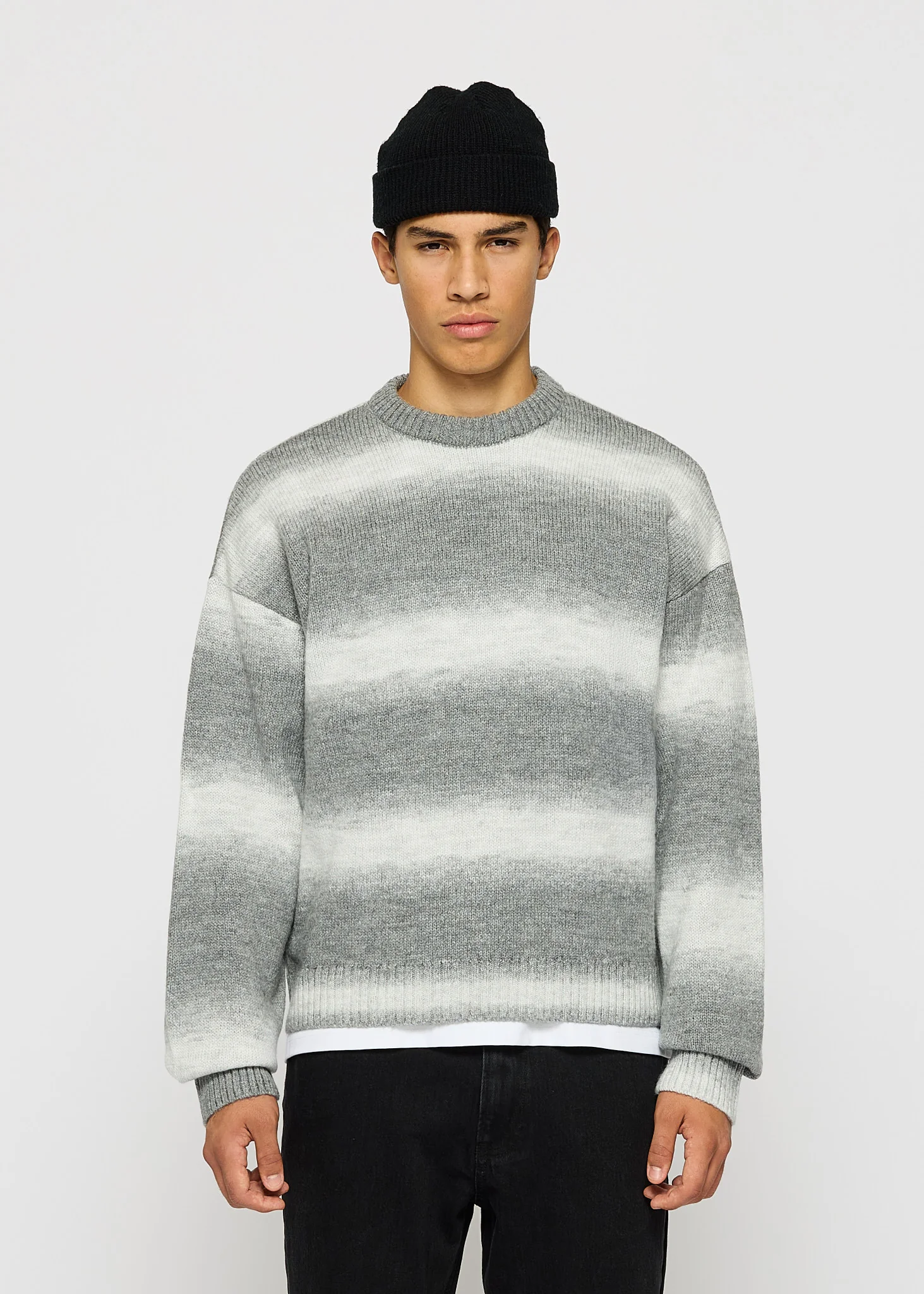 Knit Gradient Crewneck Sweater - Image 4