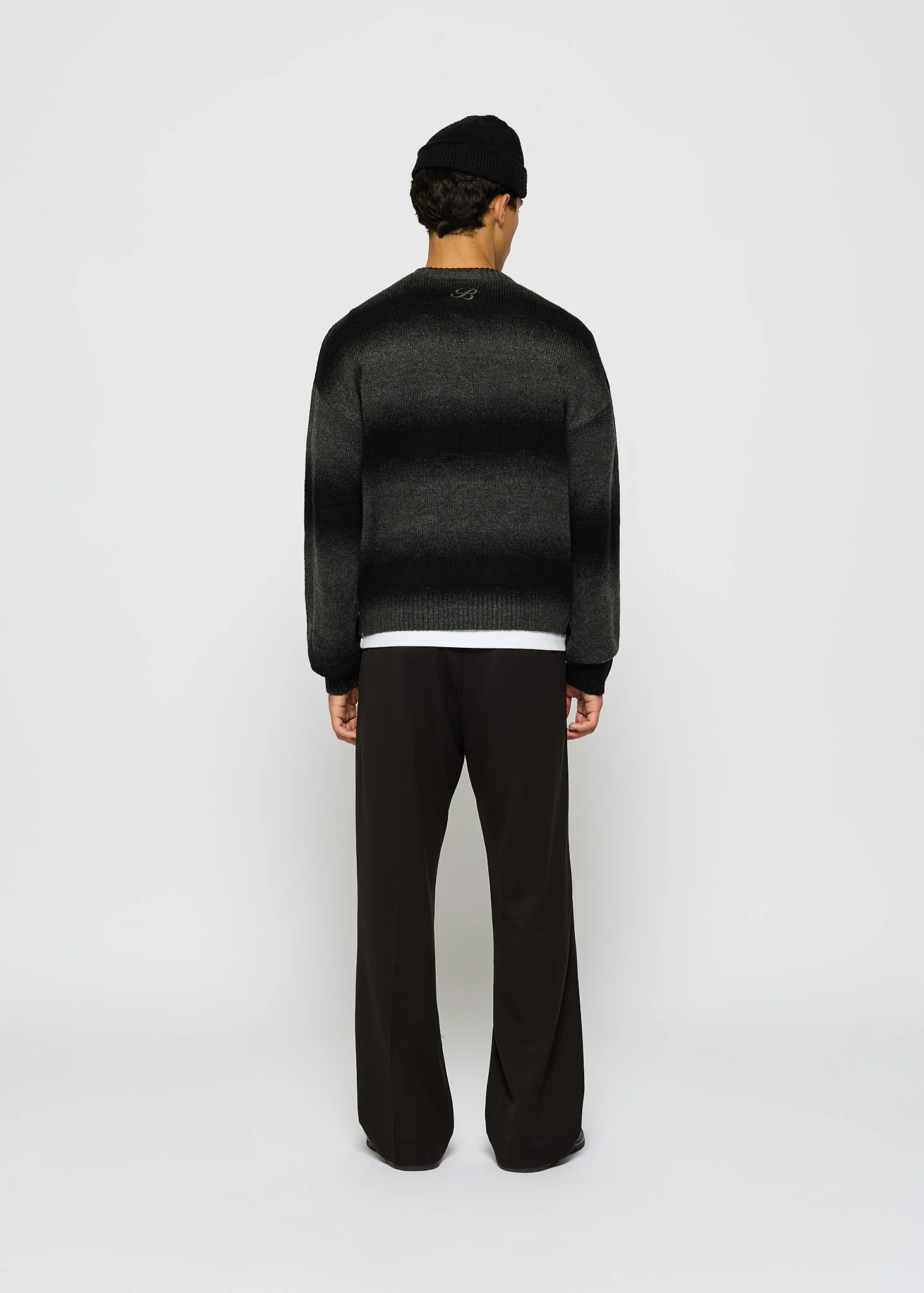 Knit Gradient Crewneck Sweater - Image 6
