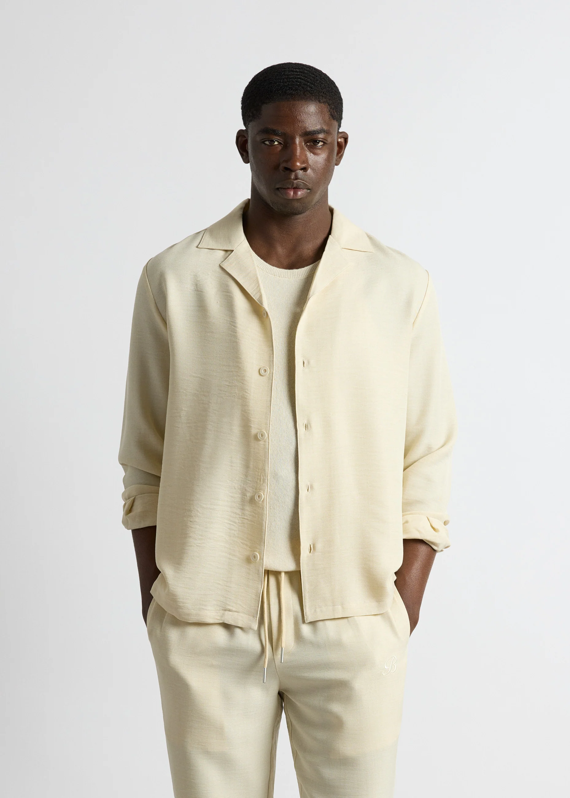 Linen Look Long Sleeve Shirt - Image 4
