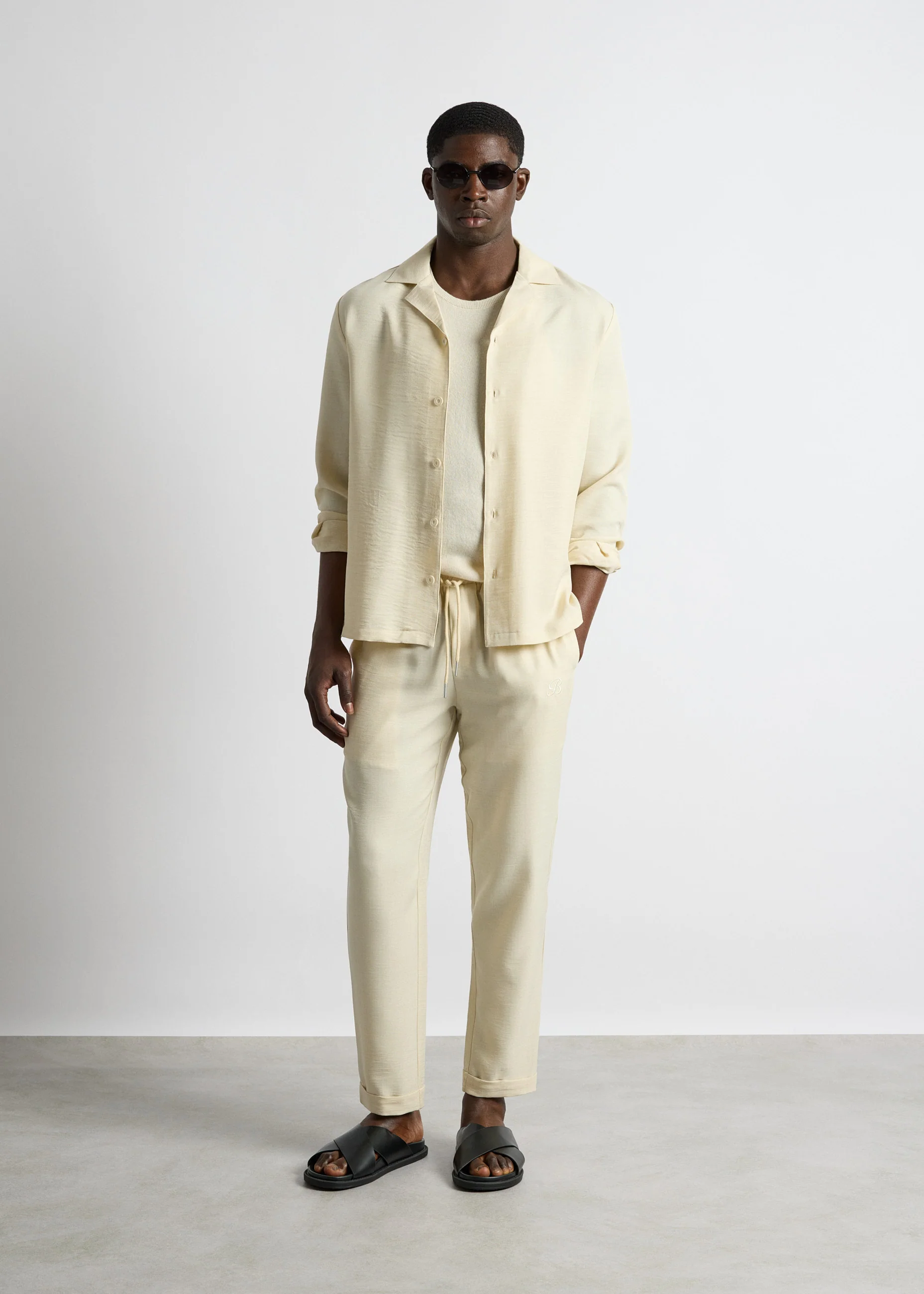 Linen Look Long Sleeve Shirt - Image 5