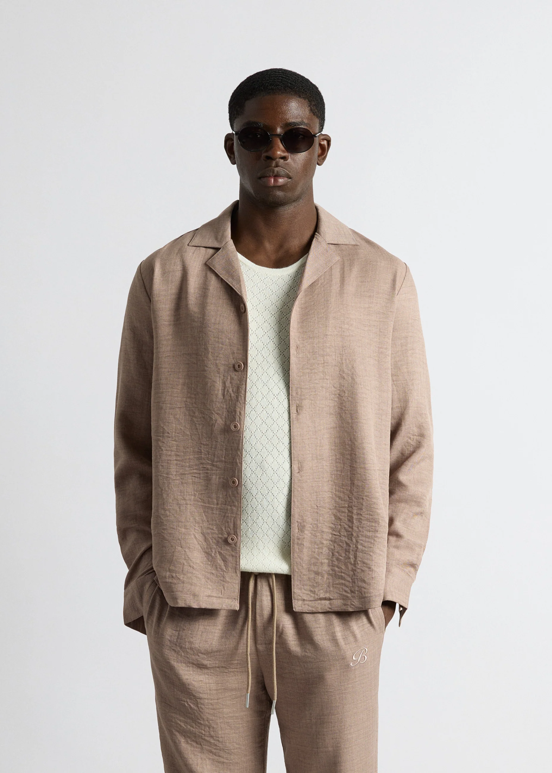 Linen Look Long Sleeve Shirt - Image 4