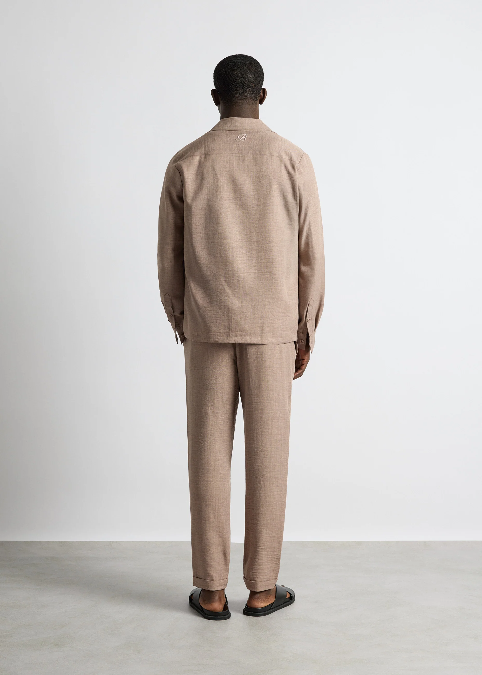 Linen Look Long Sleeve Shirt - Image 6