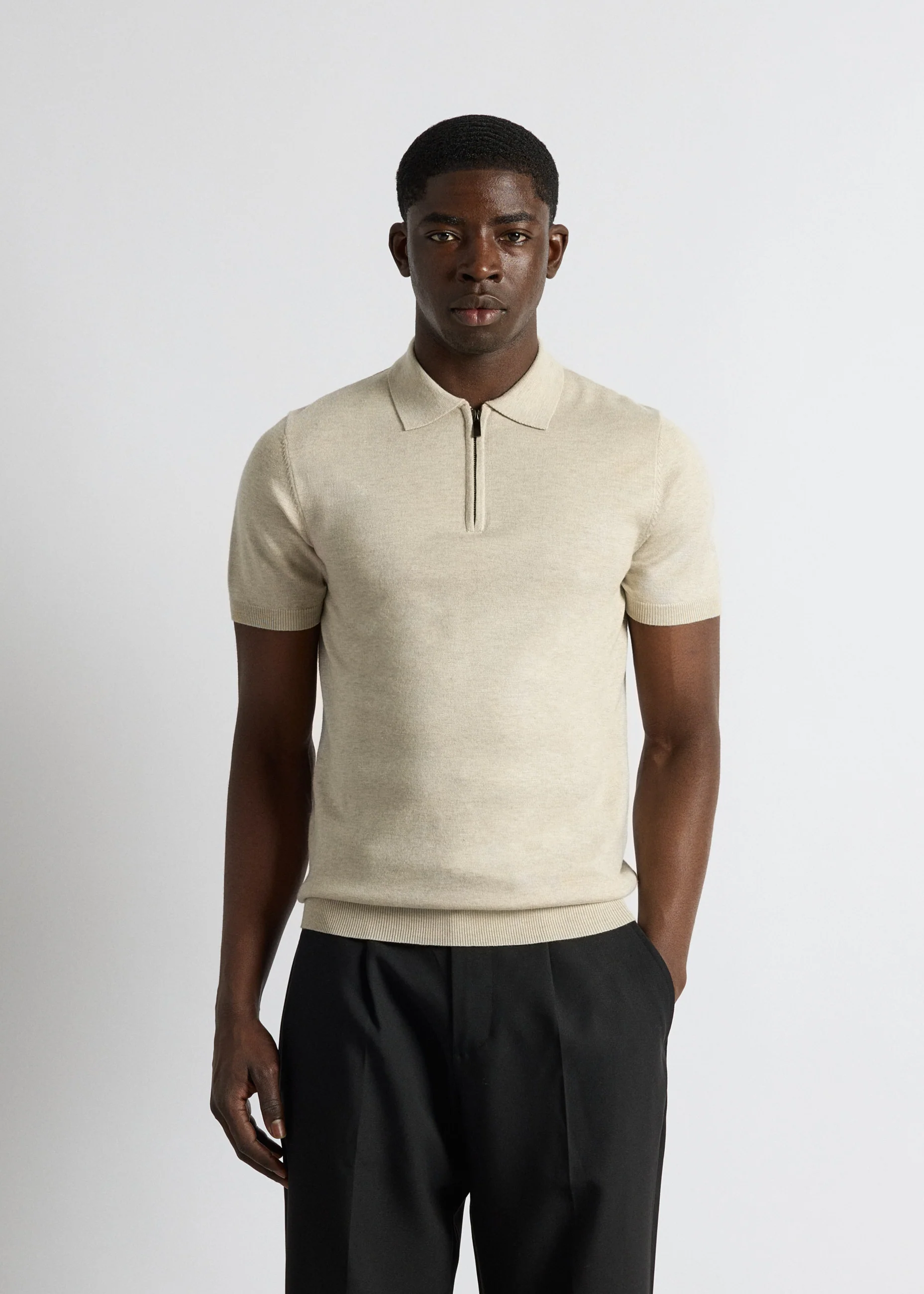 Quarter Zip Polo Shirt - Image 4