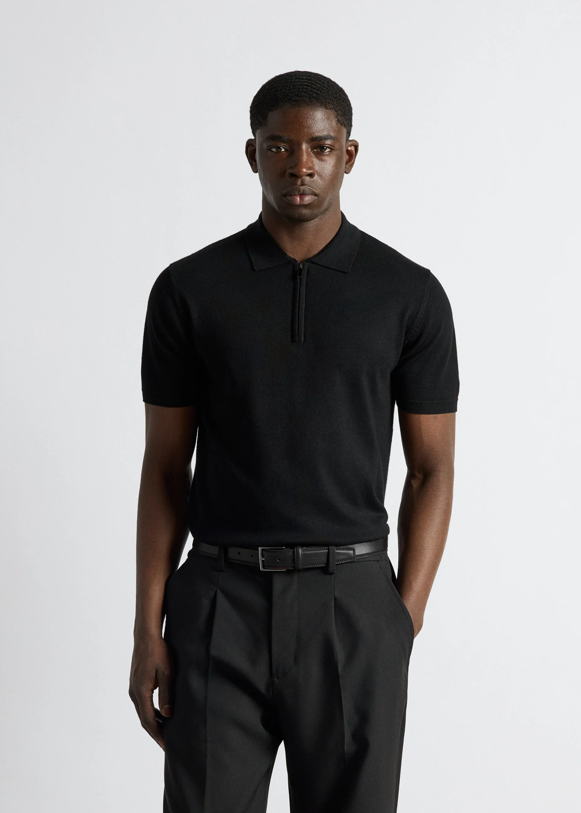 Quarter Zip Polo Shirt - Image 4