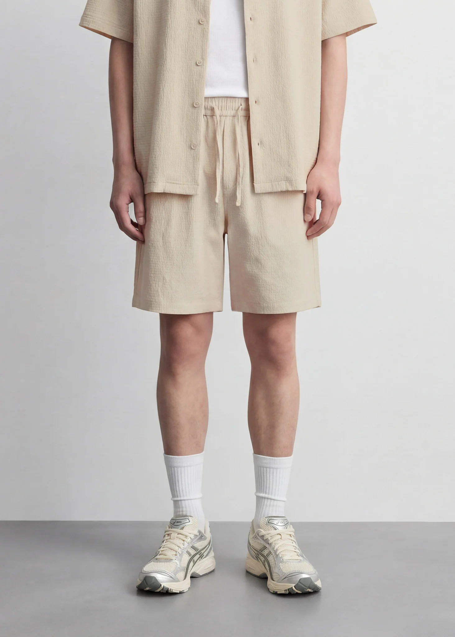 Solid Seersucker Shorts - Image 4