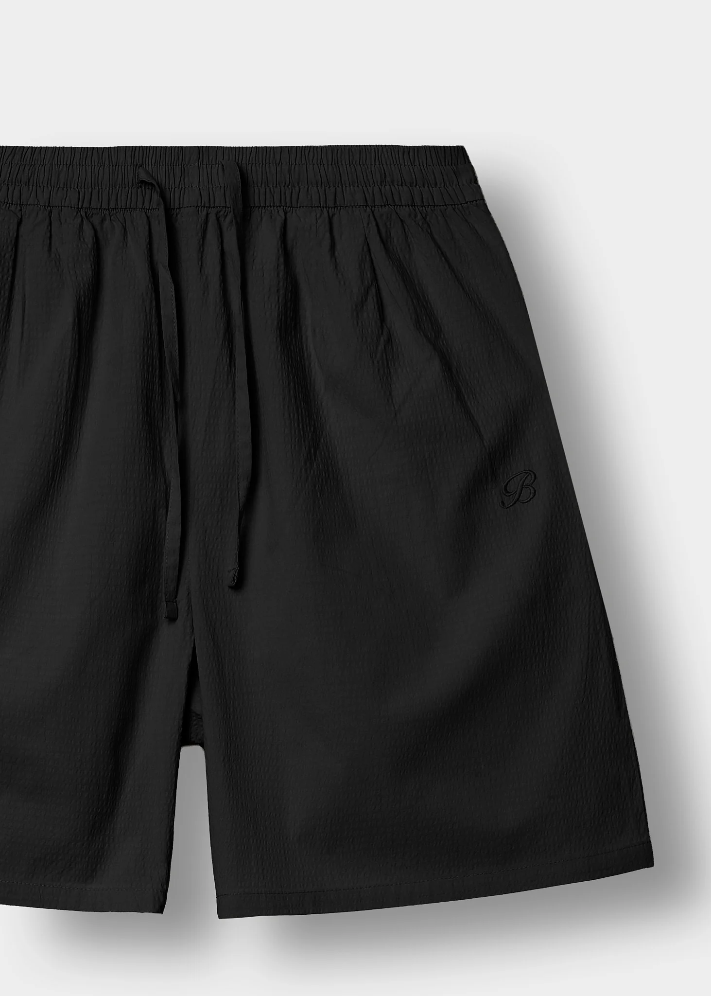 Solid Seersucker Shorts - Image 3