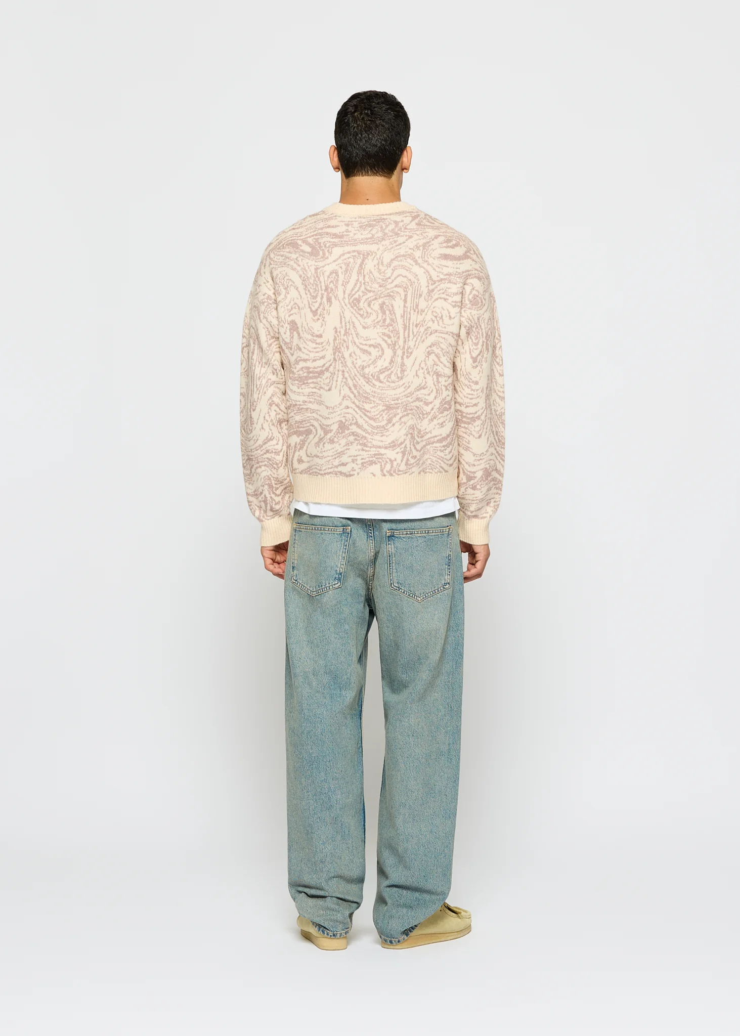 Swirl Pattern Crewneck Sweater - Image 6