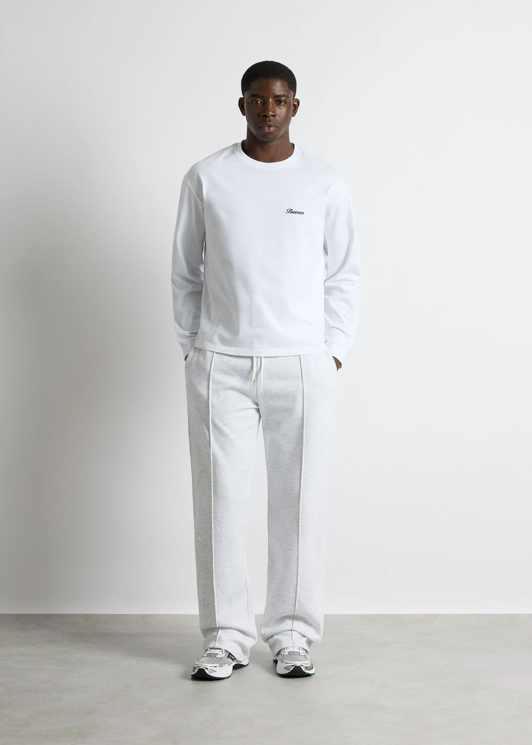 Wide Leg Seam Sweat Pants - Image 4